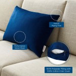 Enhance 24" Lumbar Performance Velvet Throw Pillow