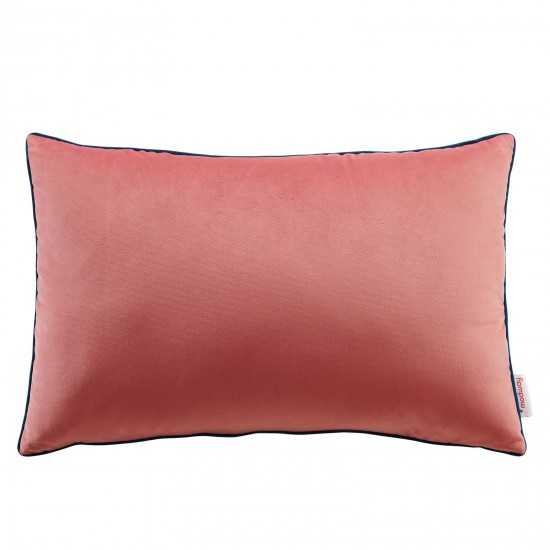 Accentuate 24" Lumbar Performance Velvet Throw Pillow