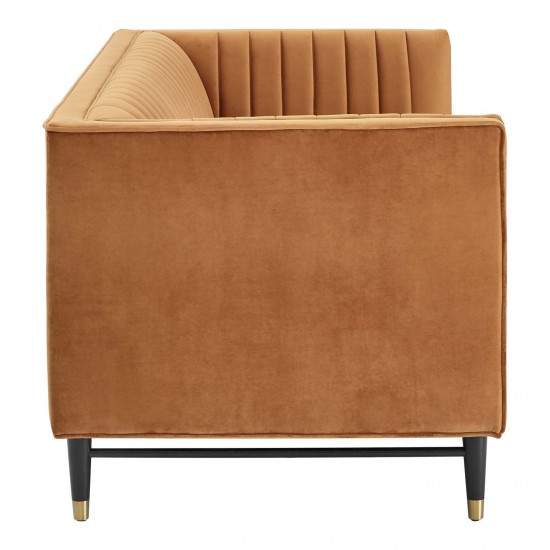 Devote Channel Tufted Performance Velvet Loveseat