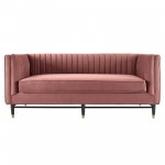 Devote Channel Tufted Performance Velvet Loveseat