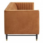 Devote Channel Tufted Performance Velvet Sofa