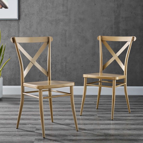 Gear Metal Dining Chairs - Set of 2
