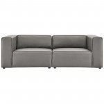 Mingle Vegan Leather 2-Piece Sectional Sofa Loveseat