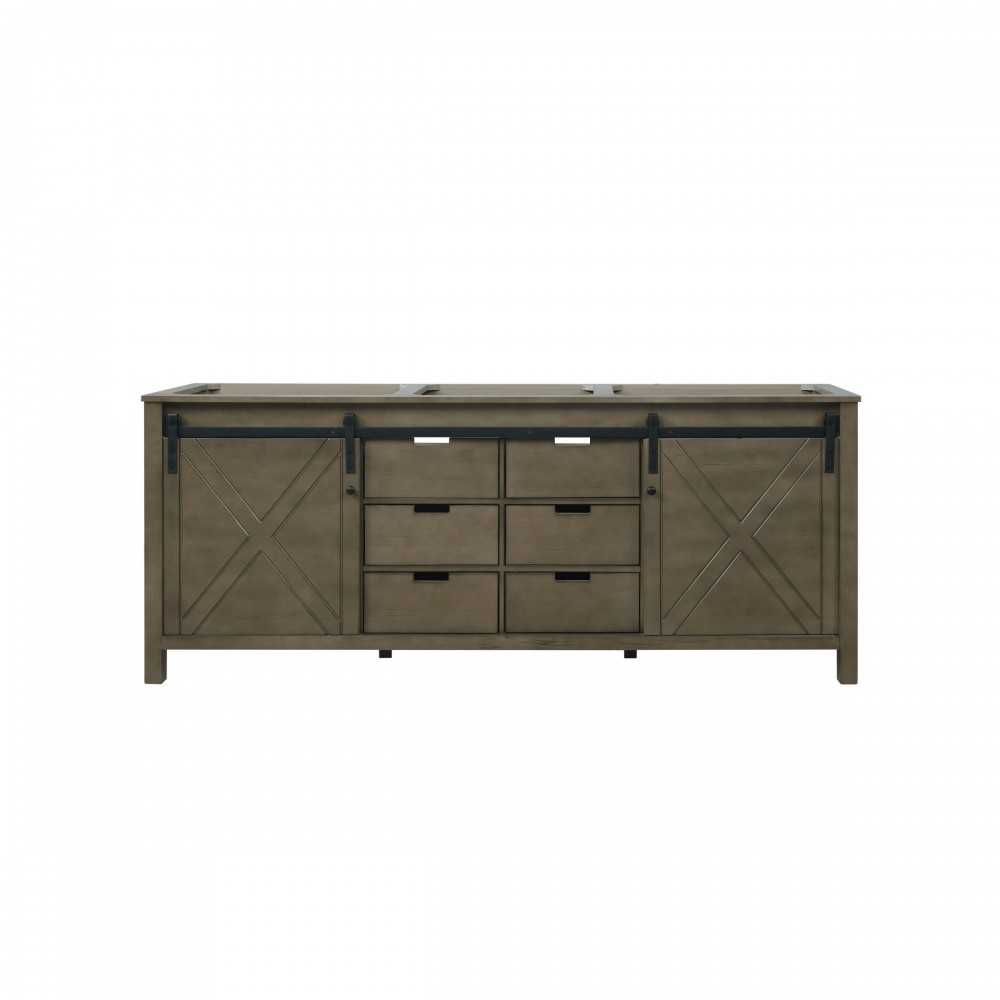 Marsyas 80" Rustic Brown Vanity Cabinet Only