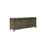 Marsyas 80" Rustic Brown Vanity Cabinet Only