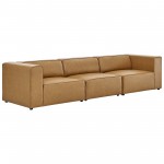 Mingle Vegan Leather 3-Piece Sectional Sofa