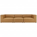 Mingle Vegan Leather 3-Piece Sectional Sofa