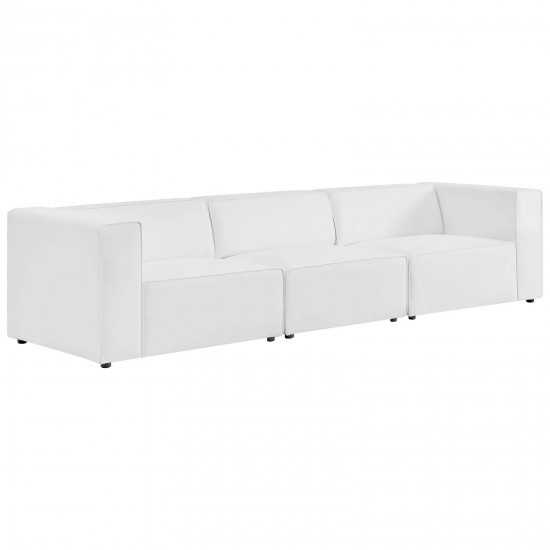 Mingle Vegan Leather 3-Piece Sectional Sofa