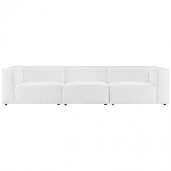 Mingle Vegan Leather 3-Piece Sectional Sofa