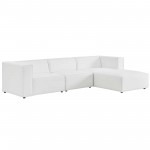 Mingle Vegan Leather Sofa and Ottoman Set