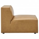 Mingle Vegan Leather Sofa and Armchair Set