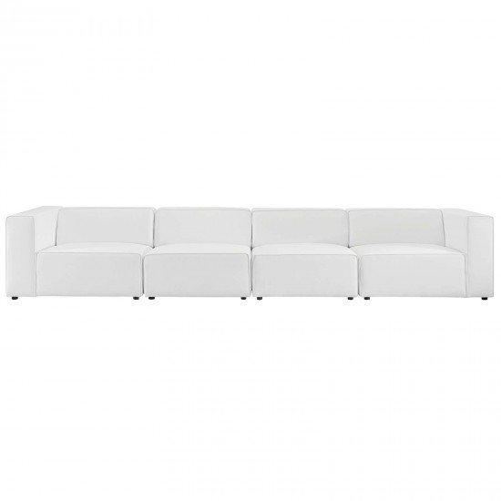 Mingle Vegan Leather 4-Piece Sectional Sofa