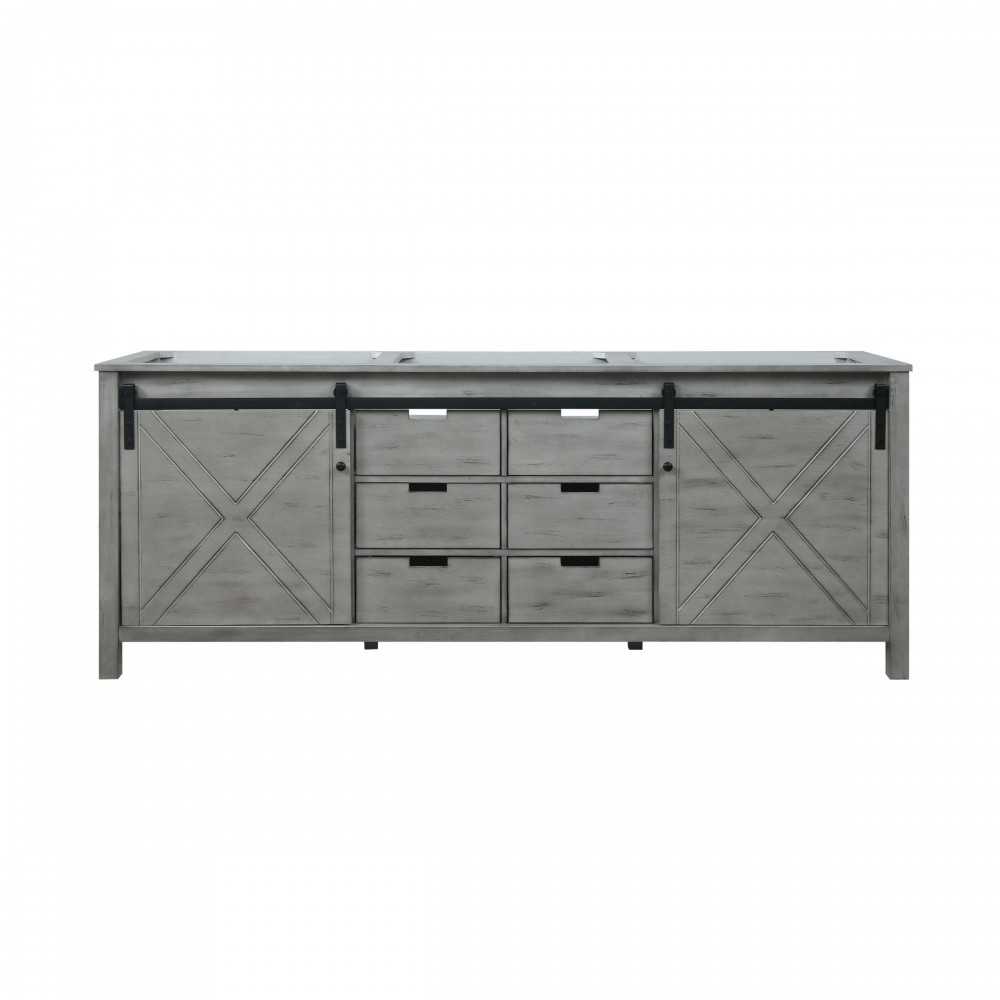 Marsyas 84" Ash Grey Vanity Cabinet Only