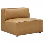 Mingle Vegan Leather 4-Piece Sofa and 2 Ottomans Set