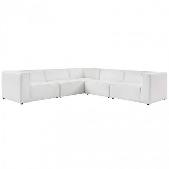 Mingle Vegan Leather 5-Piece Sectional Sofa