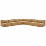 Mingle Vegan Leather 7-Piece Sectional Sofa
