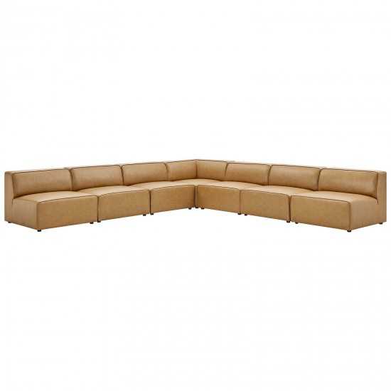 Mingle Vegan Leather 7-Piece Sectional Sofa