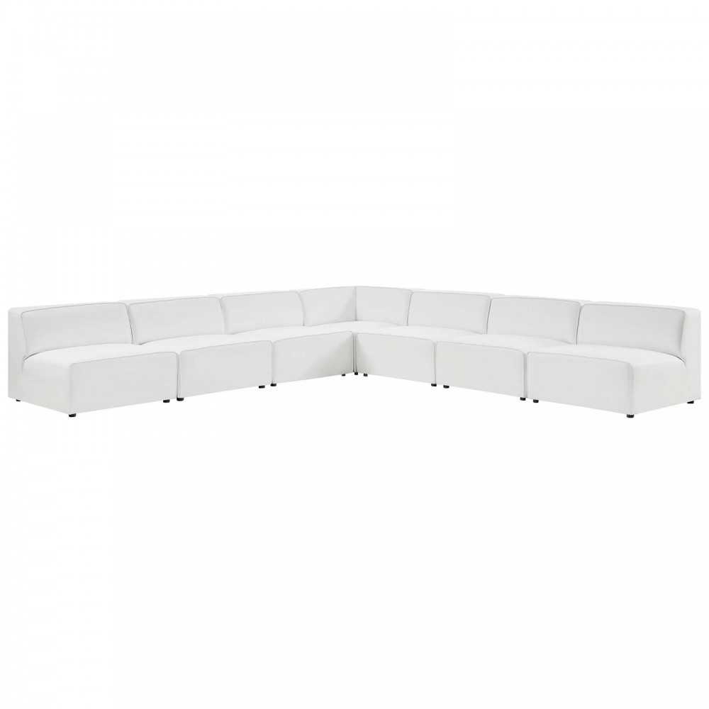 Mingle Vegan Leather 7-Piece Sectional Sofa Mingle Vegan Leather 7-Piece Sectional Sofa