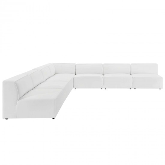 Mingle Vegan Leather 7-Piece Sectional Sofa