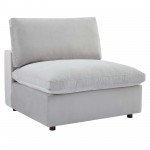 Commix Down Filled Overstuffed Performance Velvet 3-Seater Sofa