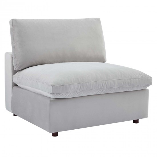 Commix Down Filled Overstuffed Performance Velvet 3-Seater Sofa