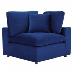 Commix Down Filled Overstuffed Performance Velvet 3-Seater Sofa