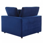 Commix Down Filled Overstuffed Performance Velvet 3-Seater Sofa