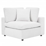 Commix Down Filled Overstuffed Performance Velvet 4-Piece Sectional Sofa