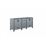 Ziva 72" Dark Grey Vanity Cabinet Only