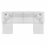 Commix Down Filled Overstuffed Performance Velvet 6-Piece Sectional Sofa