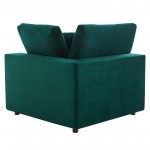 Commix Down Filled Overstuffed Performance Velvet 6-Piece Sectional Sofa