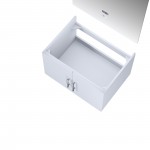 Geneva 30" Glossy White Single Vanity, no Top and 30" LED Mirror