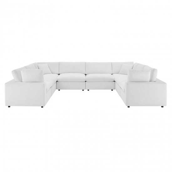 Commix Down Filled Overstuffed Performance Velvet 8-Piece Sectional Sofa