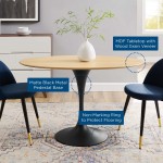 Lippa 48" Wood Oval Dining Table