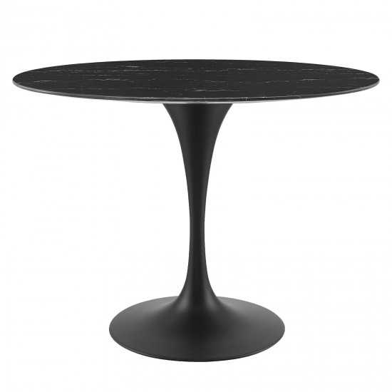 Lippa 42" Oval Artificial Marble Dining Table