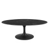 Lippa 48" Oval Artificial Marble Coffee Table