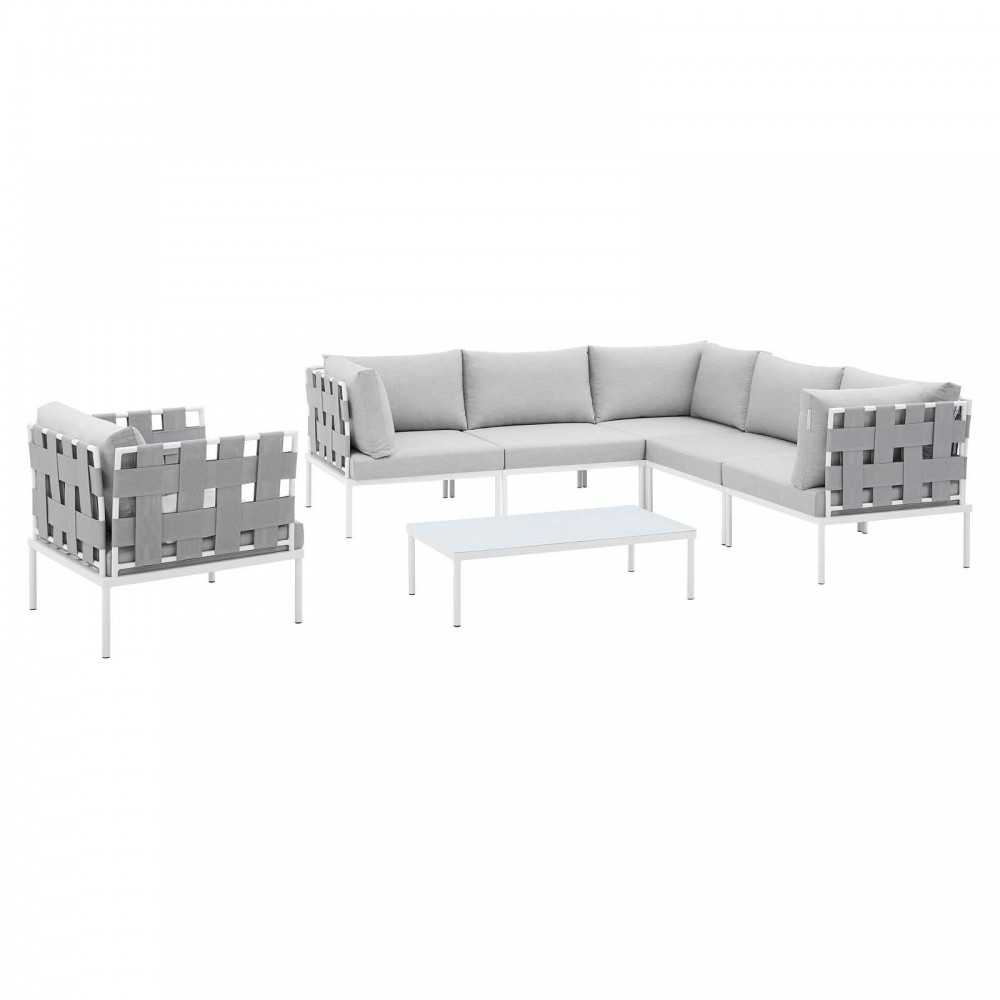 Harmony 7-Piece Sunbrella® Outdoor Patio Aluminum Sectional Sofa Set Harmony 7-Piece Sunbrella® Outdoor Patio Aluminum Sectional Sofa Set