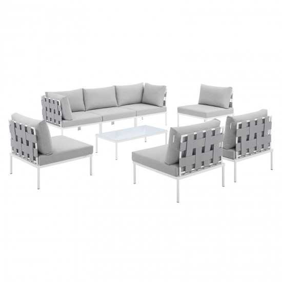 Harmony 8-Piece Sunbrella® Outdoor Patio All Mesh Sectional Sofa Set