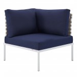 Harmony 8-Piece Sunbrella® Basket Weave Outdoor Patio Aluminum Sectional Sofa Set