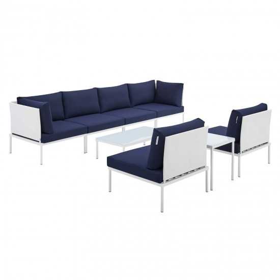 Harmony 8-Piece Sunbrella® Outdoor Patio Aluminum Sectional Sofa Set