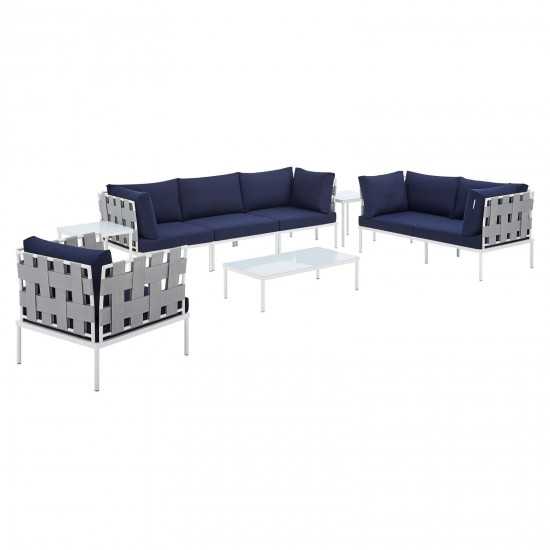 Harmony 8-Piece Sunbrella® Outdoor Patio Aluminum Seating Set