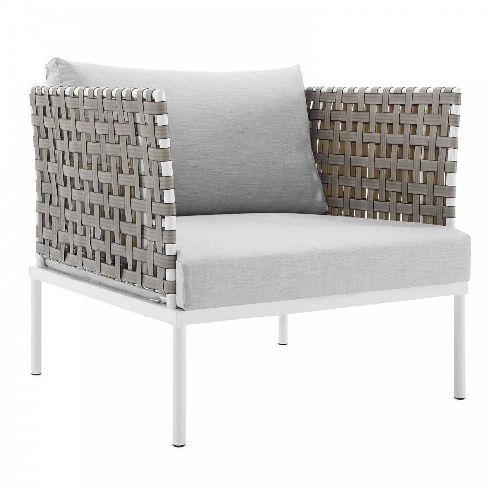 Harmony Sunbrella® Basket Weave Outdoor Patio Aluminum Armchair