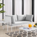 Harmony Sunbrella® Outdoor Patio Aluminum Loveseat