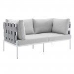 Harmony Sunbrella® Outdoor Patio Aluminum Loveseat