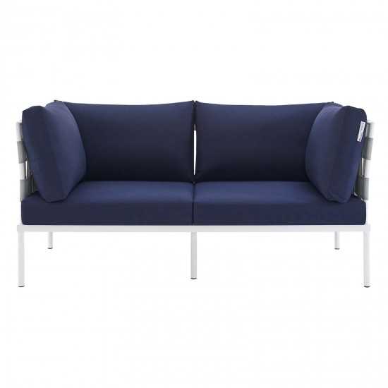 Harmony Sunbrella® Outdoor Patio Aluminum Loveseat