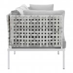 Harmony Sunbrella® Basket Weave Outdoor Patio Aluminum Sofa