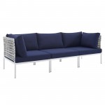 Harmony Sunbrella® Basket Weave Outdoor Patio Aluminum Sofa