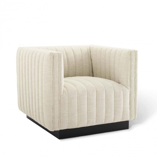 Conjure Tufted Armchair Upholstered Fabric Set of 2