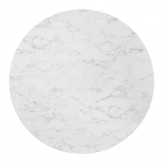 Zinque 47" Artificial Marble Dining Table