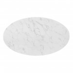 Zinque 48" Oval Artificial Marble Dining Table